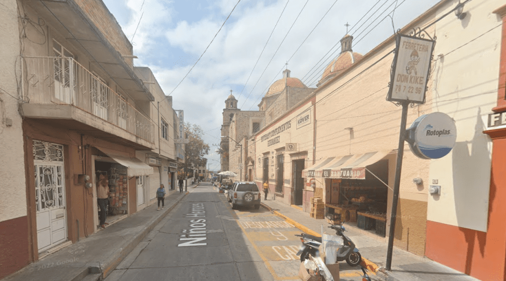 Imagen de la calle Niños Héroes, capturada por Google Maps