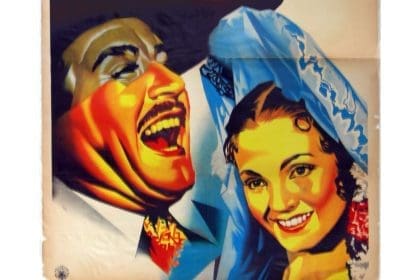 Cartel de la película mexicana ¡Gitana tenías que ser! de 1953, película en la que se cantó Cielito Lindo con Pedro Infante, Carmen Sevilla y el Mariachi de Tecalitlán
