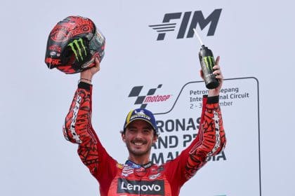 El piloto italiano Francesco Bagnaia durante el Gran Premio de Malasia. EFE/EPA/FAZRY ISMAIL