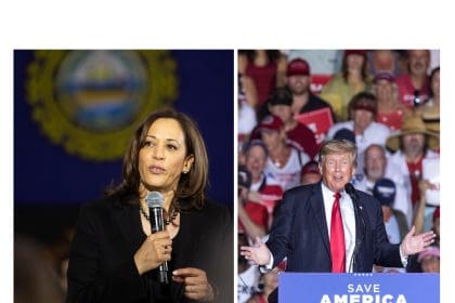 Combo de fotografías de archivo que muestra a la vicepresidenta de EE.UU. Kamala Harris (i) y al expresidente Donald Trump. EFE/ARCHIVO