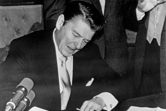 El presidente de los Estados Unidos, Ronald Reagan. EFE/UPI/Archivo/yv