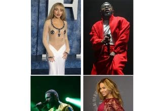 Combo de fotografías de archivo que muestra a los cantantes Sabrina Carpenter (arriba-i), Kendrick Lamar (arriba-d), Post Malone (abajo-i) y Beyoncé (abajo-d). Beyoncé lidera la lista de los nominados a la 67 edición de los Grammy con 11 menciones, seguida de Charli XCX, Billie Eilish, Kendrick Lamar y Post Malone, con siete nominaciones. EFE/ARCHIVO