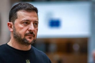 Foto de archivo del presidente de Ucrania, Volodímir Zelenski. EFE/EPA/OLIVIER HOSLET