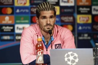 El centrocampista argentino del Atlético de Madrid Rodrigo de Paul en París. EFE/EPA/YOAN VALAT