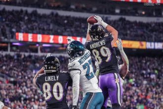 Diontae Johnson suspendido por los Ravens tras incidente contra los Eagles