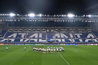 Entrenamiento del Real Madrid previo al partido del martes ante el Atalanta en la Liga de Campeones. EFE/EPA/MICHELE MARAVIGLIA