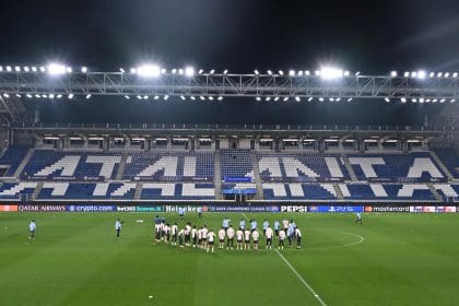 Entrenamiento del Real Madrid previo al partido del martes ante el Atalanta en la Liga de Campeones. EFE/EPA/MICHELE MARAVIGLIA