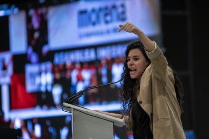 Imagen de archivo de la presidenta de Morena, Luisa María Alcalde. EFE/Miguel Sierra