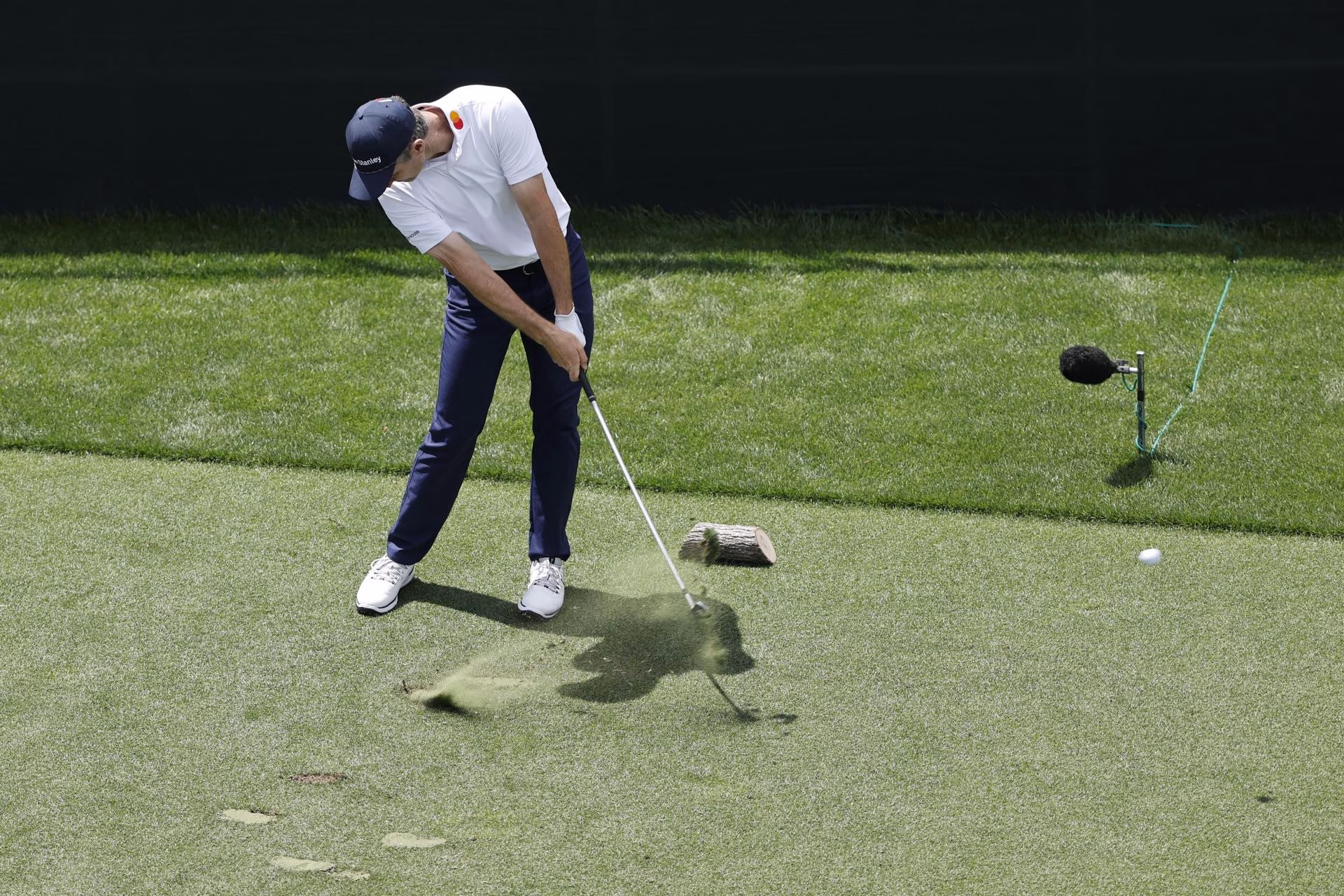 El golfista británico Justin Rose participa en el Masters de Augusta. EFE/ERIK S. LESSER