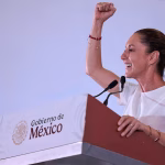 Fotografía cedida por la Presidencia de México de la mandataria mexicana, Claudia Sheinbaum, durante una gira de trabajo en Baja California (México). EFE/Presidencia de México/SOLO USO EDITORIAL/SOLO DISPONIBLE PARA ILUSTRAR LA NOTICIA QUE ACOMPAÑA (CRÉDITO OBLIGATORIO)