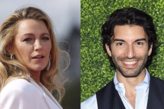 Combo de fotografías de archivo de los actores estadounidenses Blake Lively (i) y Justin Baldoni (d). EFE/ Andy Rain / Nina Prommer