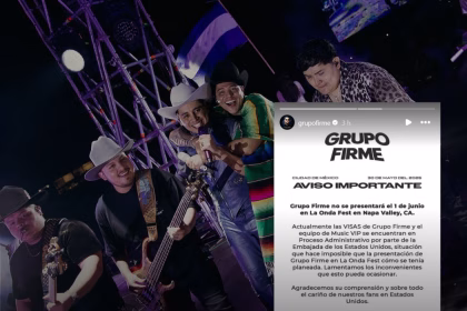 Grupo Firme cancela concierto en EU por problemas con sus visas