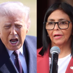 Combo de fotografías que muestra al presidente de Estados Unidos, Donald Trump, y a la presidenta encargada de Venezuela, Delcy Rodríguez. EFE/ Octavio Guzmán/ Miguel Gutiérrez